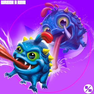 The fanmix's cover art. It shows Wrecking Ball from Skylanders's various promotional arts in a slowly-fading diagonal line against a gradient purple background with a Magic Element symbol over it. The fanmix's title is written in white, and it has a small sticker that reads tenth out of thirty-two in the corner.